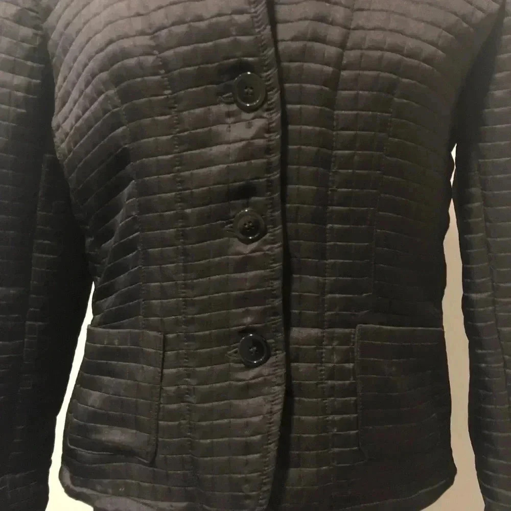 Harve Benard Black Quilted  Jacket - Picture 2 of 5
